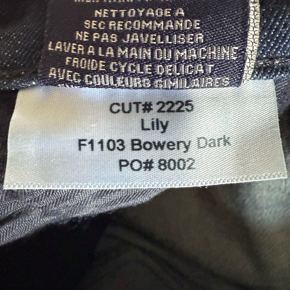 Fidelity High Rise Lily Bootcut Jeans Dark Blue Wash Denim W size 24 - Picture 7 of 7